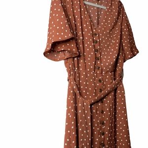 Polka dot maxi dress